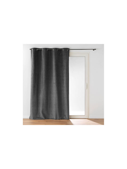 Douceur d'Intérieur Curtain Blackout Window with Grommet Gray 140x260cm