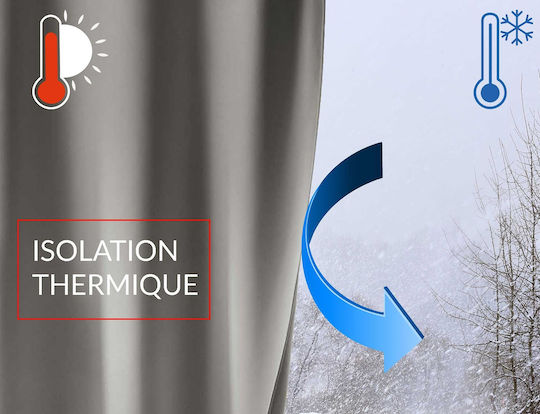 Douceur d'Intérieur Curtain Window with Grommet Brown 140x260cm