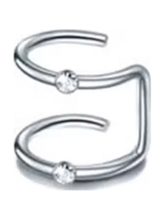 Amalfi Accessories Σετ Σκουλαρίκια Cuff από Ατσάλι