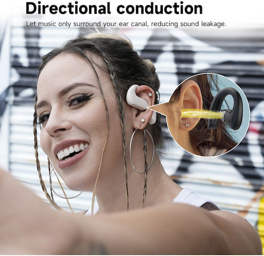 OpenRock S In ear Bluetooth хендсфри Слушалки с Устойчивост на Пот и Кутийка за Зареждане Крем
