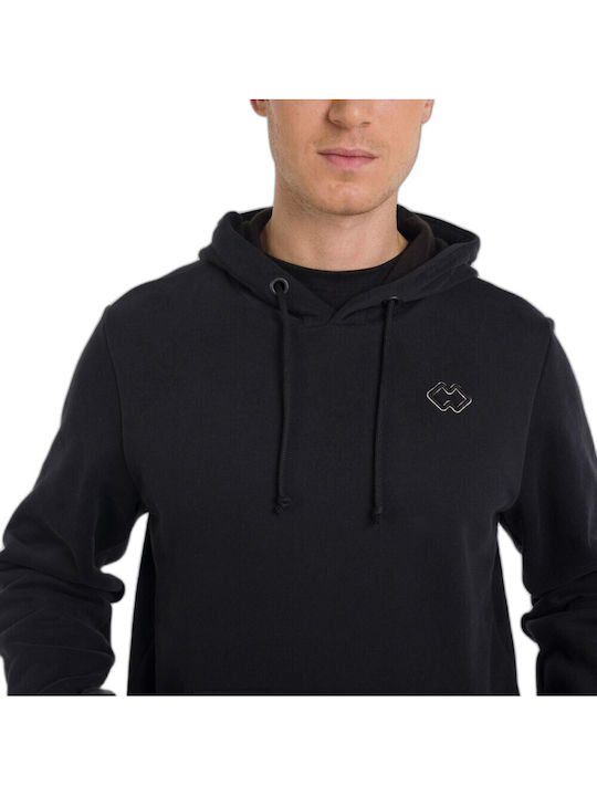Essential Sweatshirt für Herren mit Kapuze Schwarz