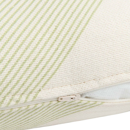 Nobodinoz Sofa-Kissen Remi aus 100% Baumwolle Grüner Diagonale Streifen 30x50cm