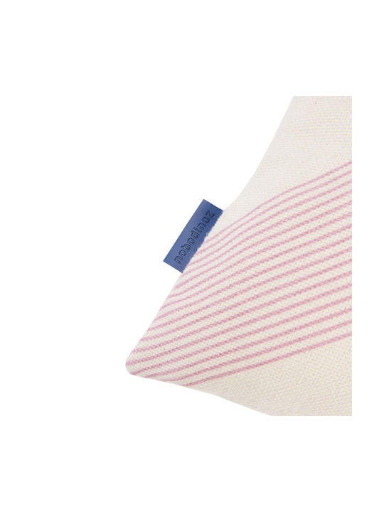 Nobodinoz Μαξιλάρι Καναπέ από 100% Βαμβάκι Lilac Diagonal Stripes 30x50εκ.
