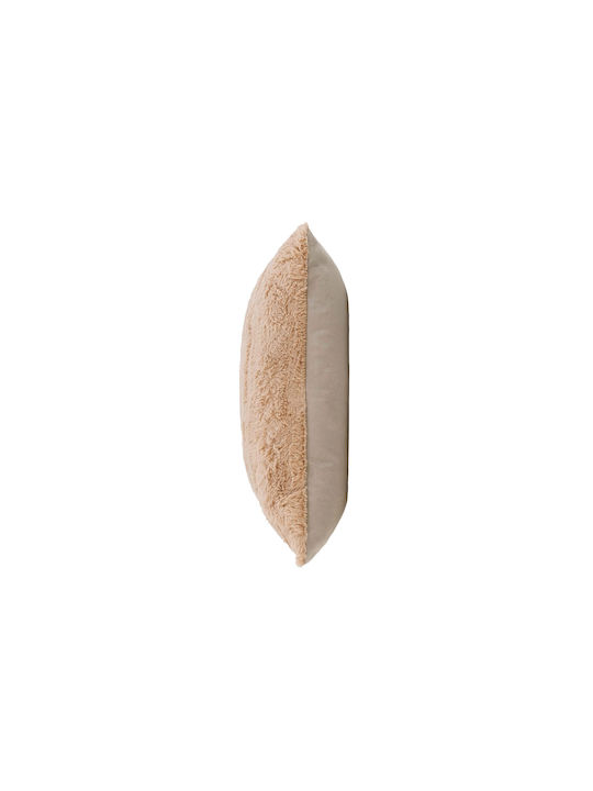Douceur d'Intérieur Μαξιλάρι Καναπέ από Γούνα Sand 45x45εκ.