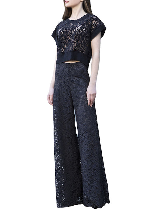 Women's Fabric Trousers Black