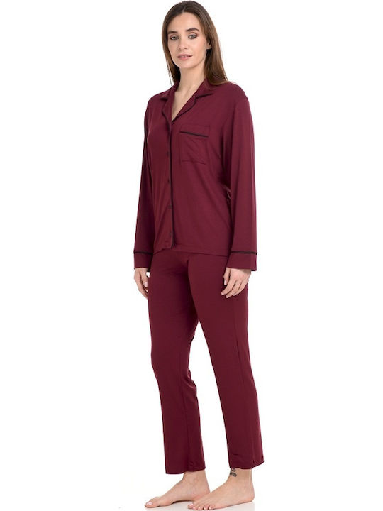 Zen by Daisy Winter Damen Pyjama-Set Burgundisch Zen by Daisy Winter Damen Pyjama-Set Burgundisch