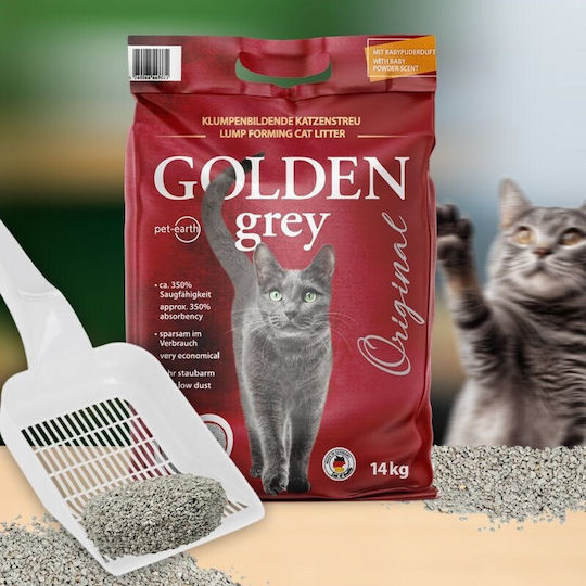 Golden Bentonite Cat Litter with Scent Baby Powder 7kg
