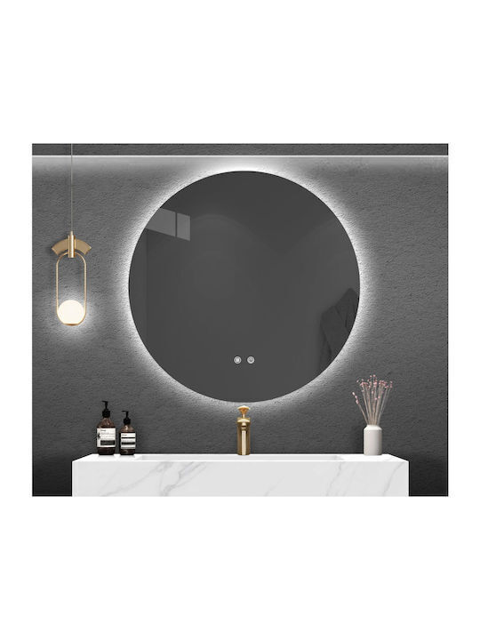 Oglindă de Baie Rotundă Lumini LED 70x70cm