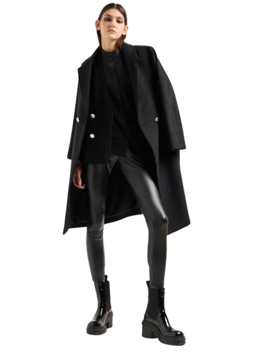 Langärmelig Damen Hemd Schwarz
