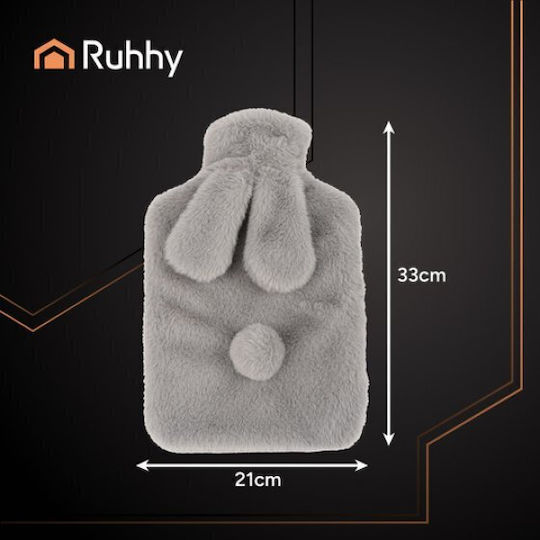 Ruhhy Термофор в Сив цвят с капак Ръцете 33x21см 1800мл