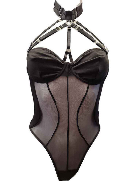 String Modern Ocean Transparenz Schwarz Sexy Bodysuits