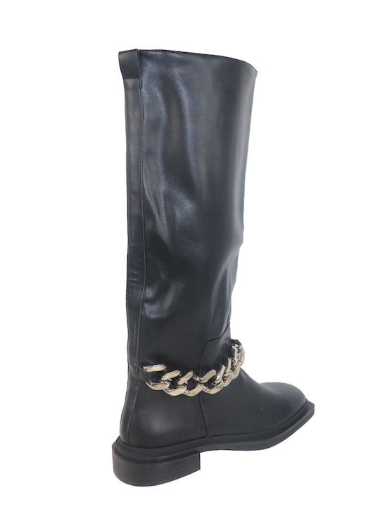 Synthetic Leather Women's Boots Black