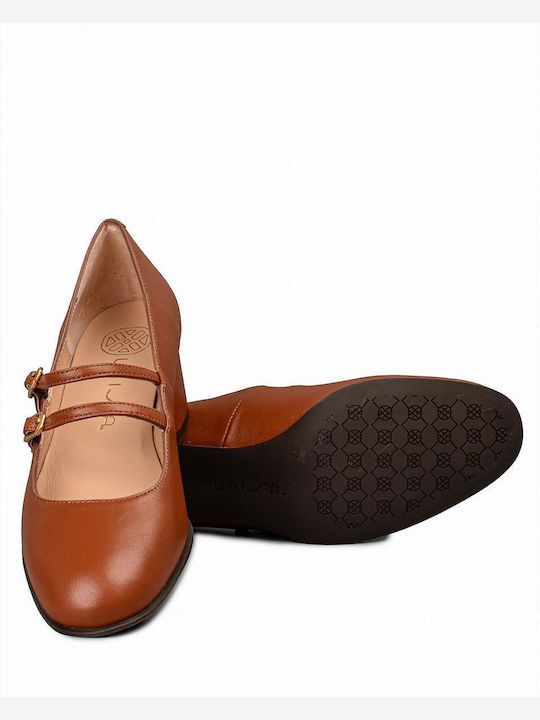 Leder Pumps Tabac Braun