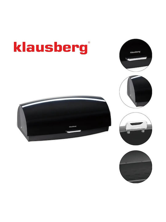 Klausberg Cutie de pâine Metalic Neagră 45x28.5x17cm