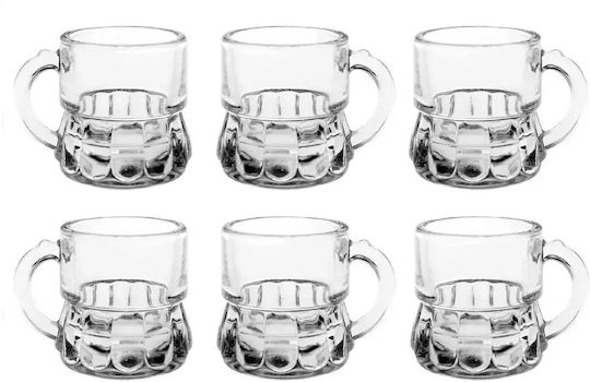 Set de pahare pentru bere din Sticlă 25ml 6buc