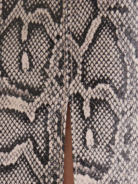 Nelly Leder Bleistift Mini Rock Leopard Beige