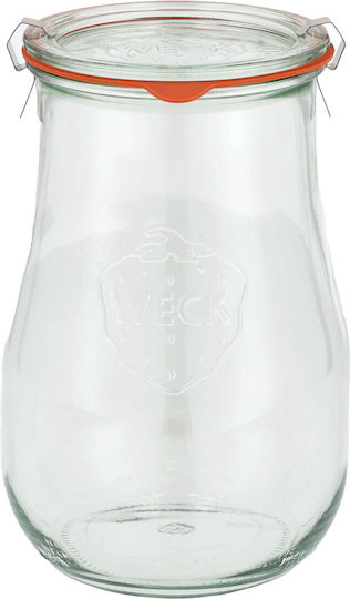 Weck Set 4Stück Gläser Allgemeine Verwendung mit Deckel Glas Transparent 1750ml