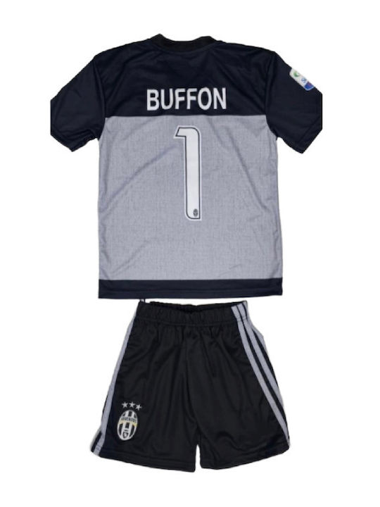 Детски Футболен Комплект Buffon Juventus 2015-16 Сив Balón De Oro Унисекс Детски Fj3330