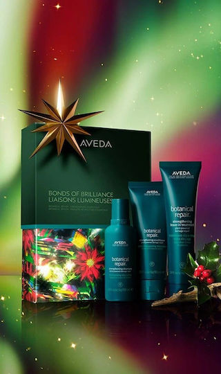 Aveda Bonds Of Brilliance Botanical Repair Strengthening Essentials Gift Set Σετ Θεραπείας Μαλλιών για Ταλαιπωρημένα Μαλλιά με Σαμπουάν & Conditioner 3τμχ