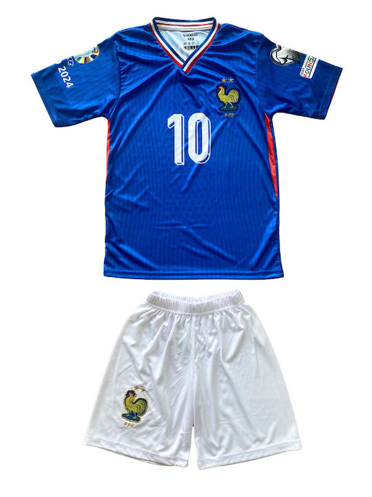 Kids Football Set Mbappe France National Team Euro2024 Blue Balón De Oro Unisex Fj107