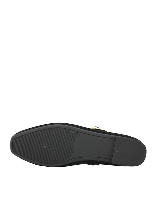 Suede Women's Ballerina Shoes Black