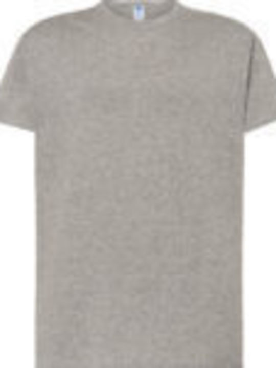 Jhk T-shirt Ανδρικό Διαφημιστικό T-shirt Κοντομάνικο σε Γκρι Χρώμα