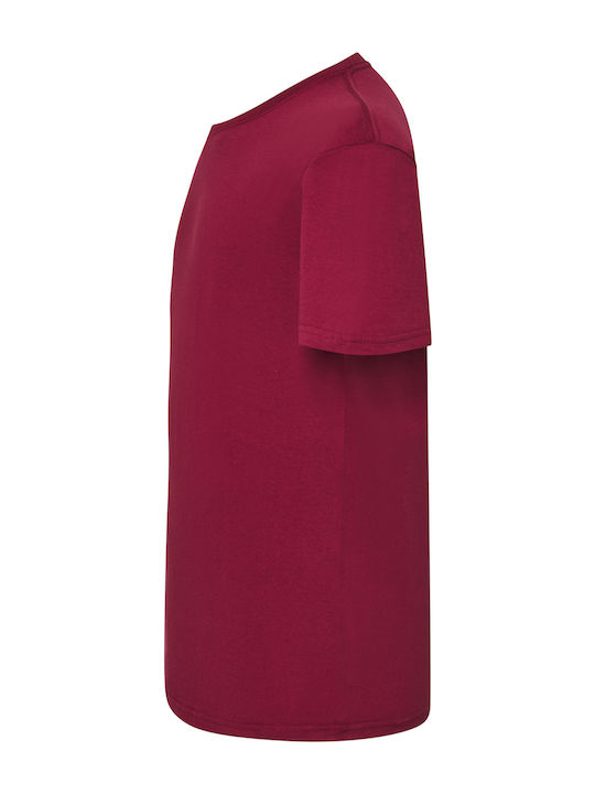 Jhk T-shirt Men's Short Sleeve Promotional T-Shirt Burgundy