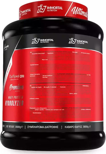 Immortal Nutrition 100% Hydro Whey Zero Protein Molke mit Geschmack Kekse und Sahne 2kg