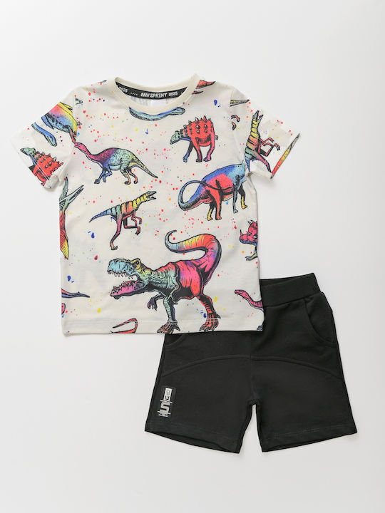 Kinder-Set mit Shorts Sommer 2Stück Weiß