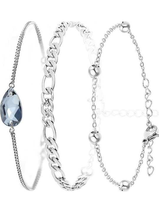 So Charm Σετ Γυναικεία Βραχιόλια από Ατσάλι So Charm Σετ Γυναικεία Βραχιόλια από Ατσάλι