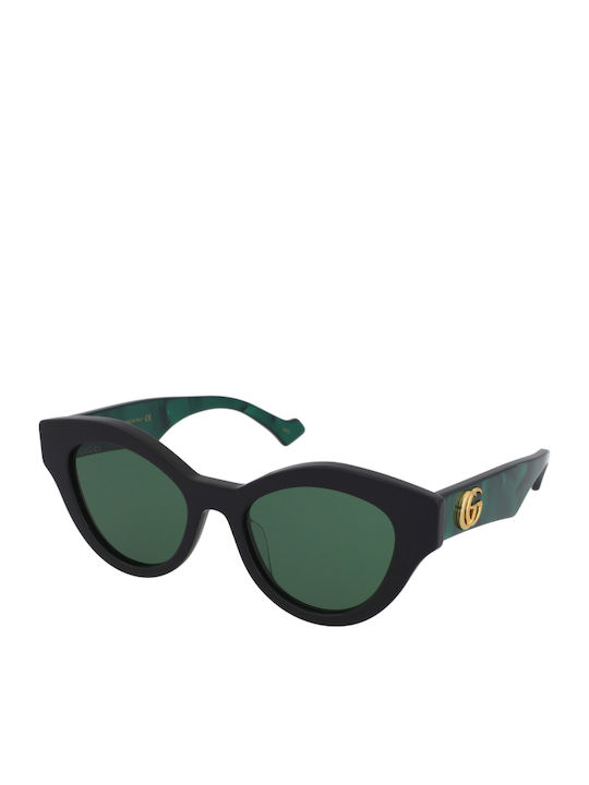 Gucci Woman Sunglasses With Black Horn-Rimmed Frame And Grey Lens GG0957S 001