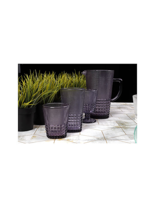 HFA Pearls Σετ Ποτήρια Ουίσκι από Γυαλί σε Μωβ Χρώμα 400ml 6τμχ