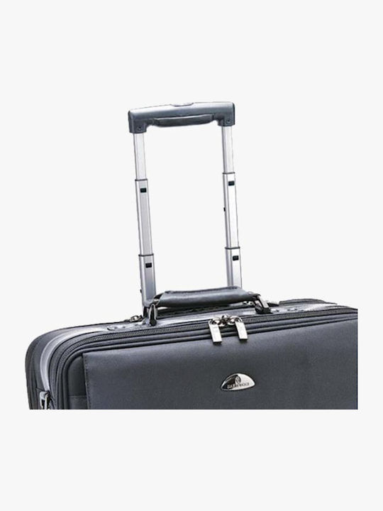 Bartuggi 008-301 Cabin Hard Black Suitcase With 2 Wheels Height 47cm