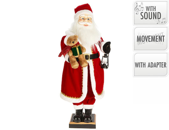 Illuminated Santa Claus Electric with Moving and Music Red 110cm