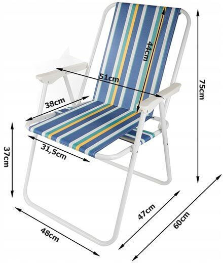 Strandstuhl 48x60x75cm