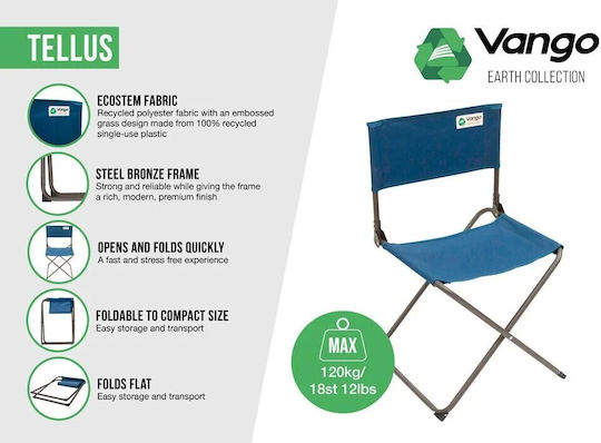 Vango Stuhl Strand Blau 65x9x48cm.