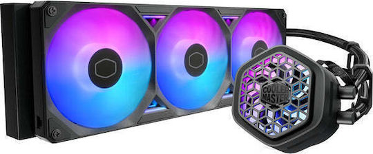 CoolerMaster MasterLiquid 360 Atmos II VRM Water Cooling System AIO CPU With 3 120mm Fans And ARGB Lighting