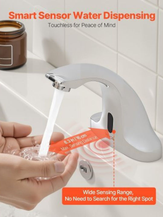 Vevor Mixing Sink Faucet with Photocell Sensor Silver Vevor Mixing Sink Faucet with Photocell Sensor Silver