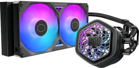 CoolerMaster MasterLiquid 240 Atmos II VRM Υδρόψυξη AIO CPU με 2 Ανεμιστήρες 120mm και ARGB Φωτισμό
