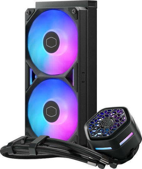 CoolerMaster MasterLiquid 240 Atmos II VRM Υδρόψυξη AIO CPU με 2 Ανεμιστήρες 120mm και ARGB Φωτισμό