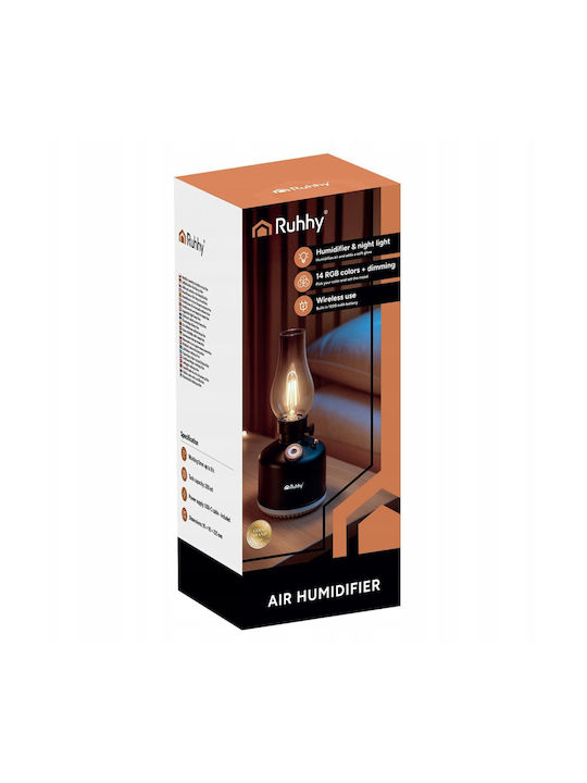 Ruhhy Lumini LED Dispozitiv de aromaterapie cu temporizator Negru 280ml 26454