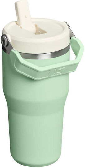 Stanley IceFlow Flip Straw 2.0 Ποτήρι Θερμός Ανοξείδωτο BPA Free 590ml Pistachio με Καλαμάκι