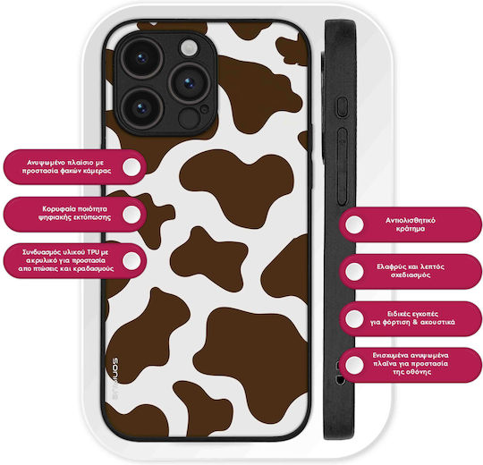Калъф Sonique Animal Print Series Motorola Edge 40 Neo 5g Крава 02