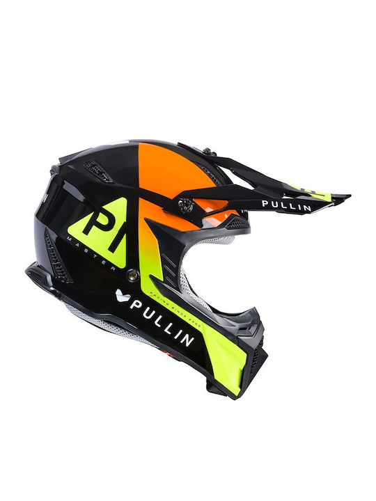 Pull-In MX Master Neon Yellow Κράνος Μηχανής Motocross ECE 22.06 1350gr