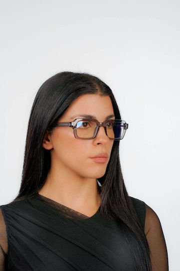 Blue Light Blocking Glasses Red Raven Series K Gray