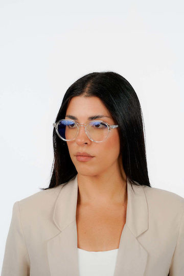 Blue Light Blocking Glasses Red Raven Series O Clear