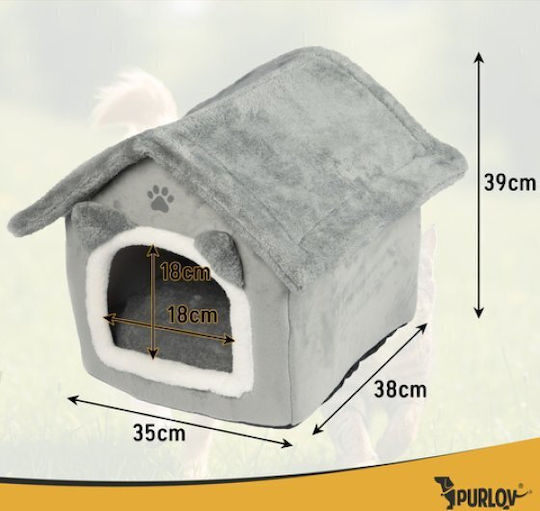 Purlov Cat Bed Gray House 25706 18668-0