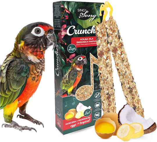 Sing&song Cruncher 85gr Medium Size Parrots Food Egg Tropical Fruits