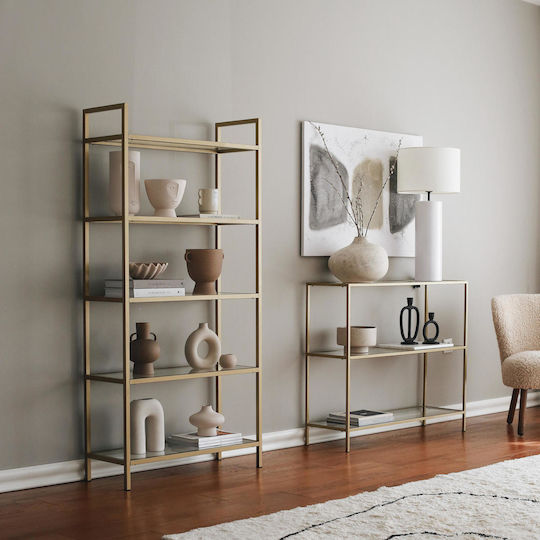Bibliothek Gold 80x30x165cm