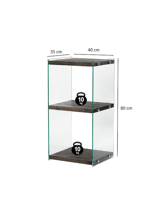 Anthracite Bookcase 40x35x80cm